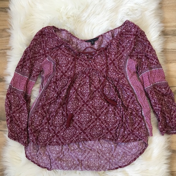 American eagle high low tribal patterned shirt - Picture 1 of 3